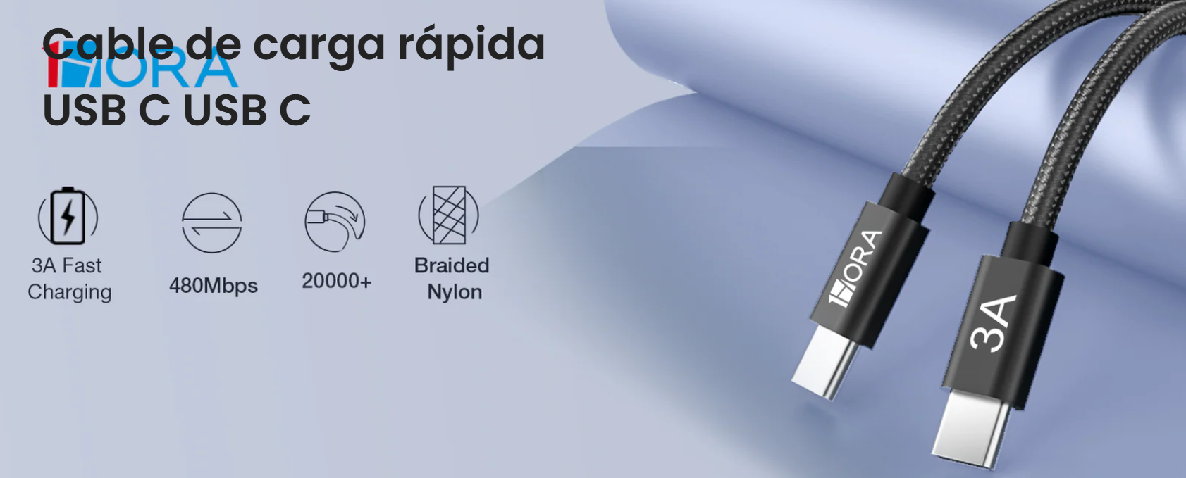 Cable USB tipo C a USB tipo C de 1 m (CAB265)